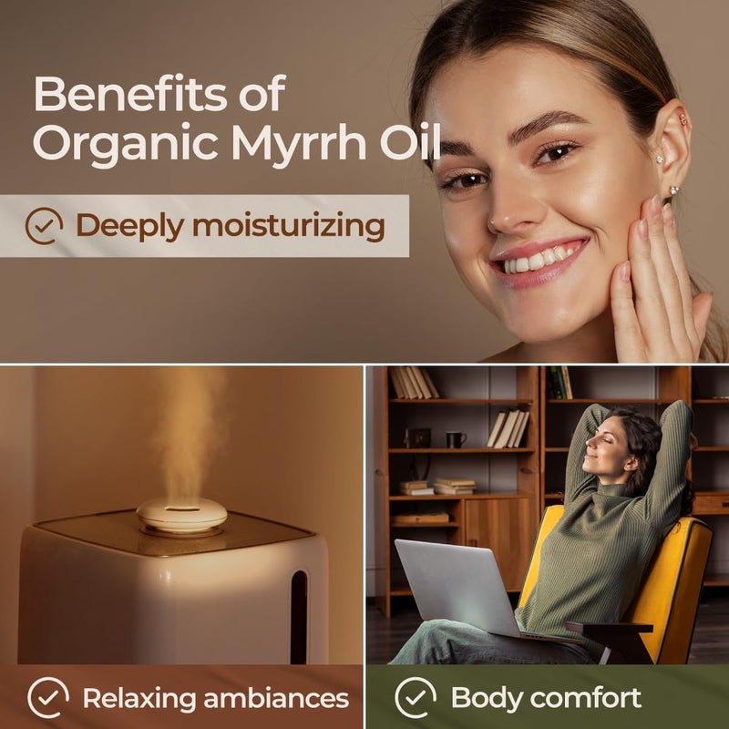 Gya Labs Organic Myrrh Essential Oil - 0.34 Fl Oz - for Skin, Hair, Diffuser, Aromatherapy, DIY Candle Making Scents - Image 4