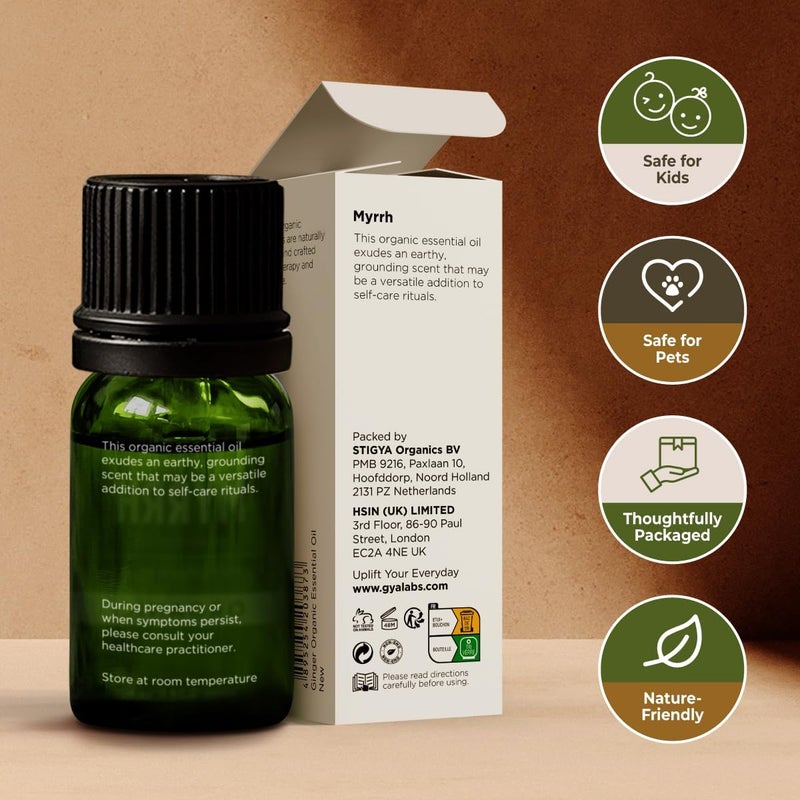 Gya Labs Organic Myrrh Essential Oil - 0.34 Fl Oz - for Skin, Hair, Diffuser, Aromatherapy, DIY Candle Making Scents - Image 5