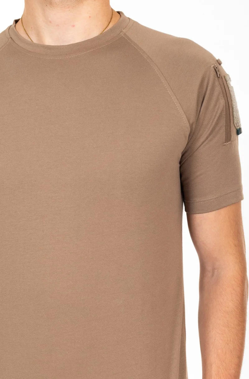 Akıncılar Outdoor Akn 713 Crew Neck Short Sleeve Tactical T-Shirt-Beige