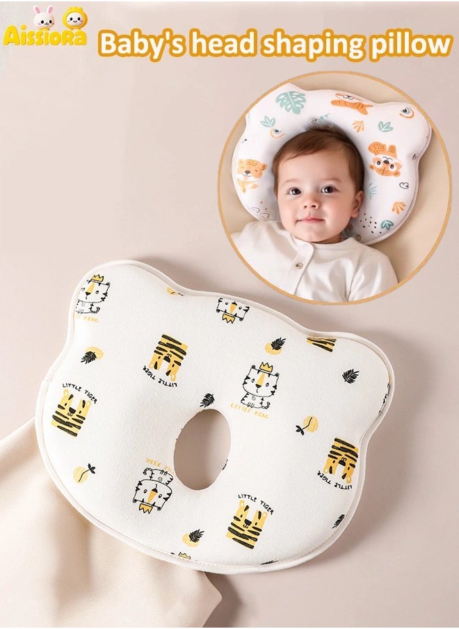 Aissiora Baby neck support pillow Baby's head shaping pillow Memory foam pillow core Prevention and correction of eccentricity Baby pillows Suitable for newborns  - Image 1