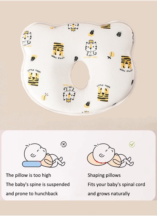 Aissiora Baby neck support pillow Baby's head shaping pillow Memory foam pillow core Prevention and correction of eccentricity Baby pillows Suitable for newborns  - Image 4