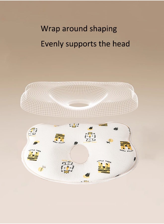 Aissiora Baby neck support pillow Baby's head shaping pillow Memory foam pillow core Prevention and correction of eccentricity Baby pillows Suitable for newborns  - Image 5