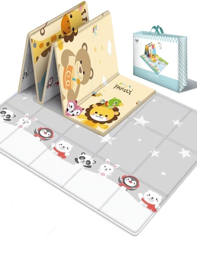 Elecart Extra Large Baby Play Mat | Foldable, Waterproof, Non-Toxic, BPA-Free | Soft Foam Playmat for Crawling, Tummy Time & Toddler Activities | Reversible, Portable & Easy to Clean | Indoor & Outdoor Use - Image 1