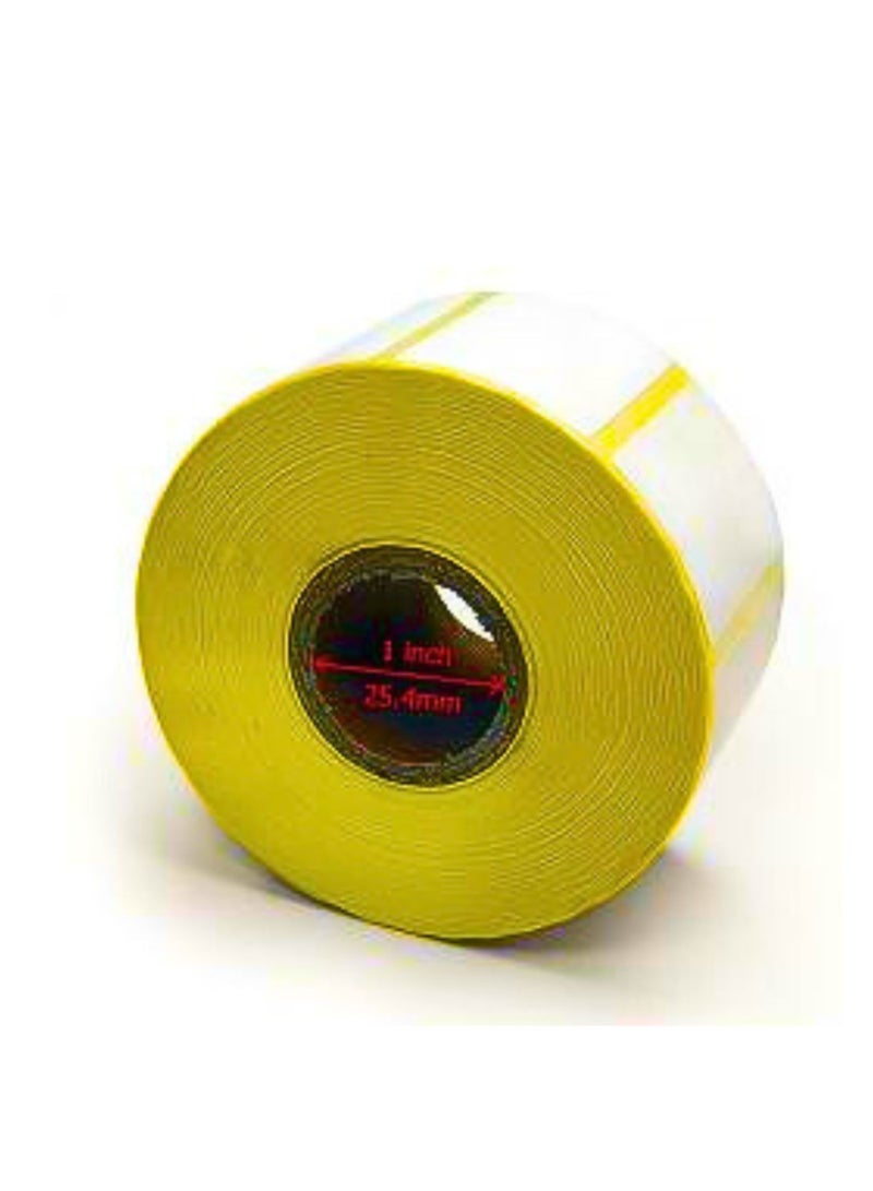 1 لفة - ملصق باركود حراري مباشر مقاس 38 مم × 25 مم، 1000 ملصق لكل لفة لـ Zebra GC420d وGC420t وGK420d وGK420t وGX420d وGX420t وGX430t لمحلات البقالة والسوبر ماركت ومتاجر التجزئة والصيدليات - Image 1