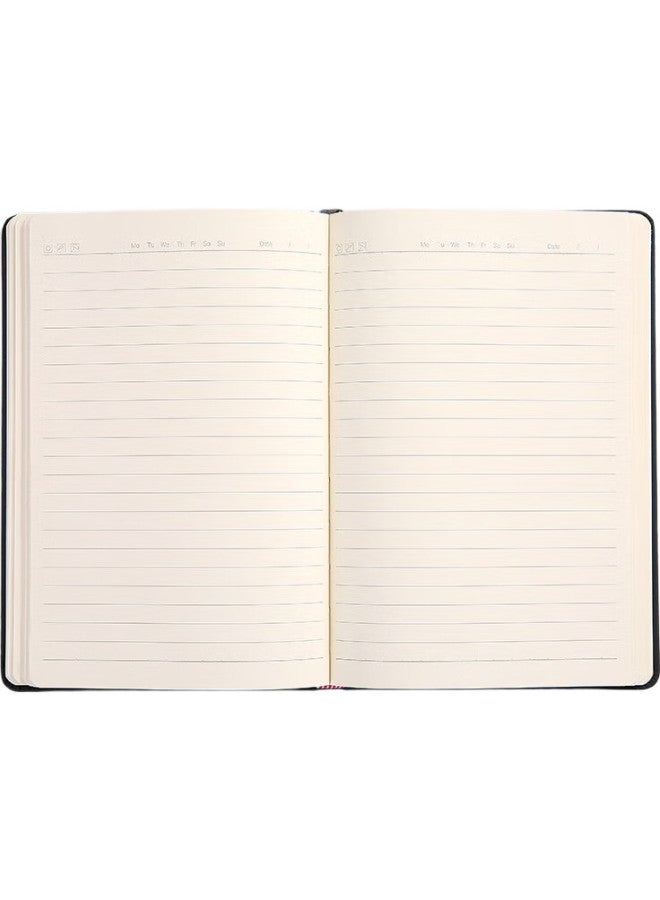 Comix [Lowest Price Online] Premium Series A5 Leather Notebook, Office Meeting Diary, Office Stationery, 122 Sheets, C5902, Black, 4 Packs - Image 1