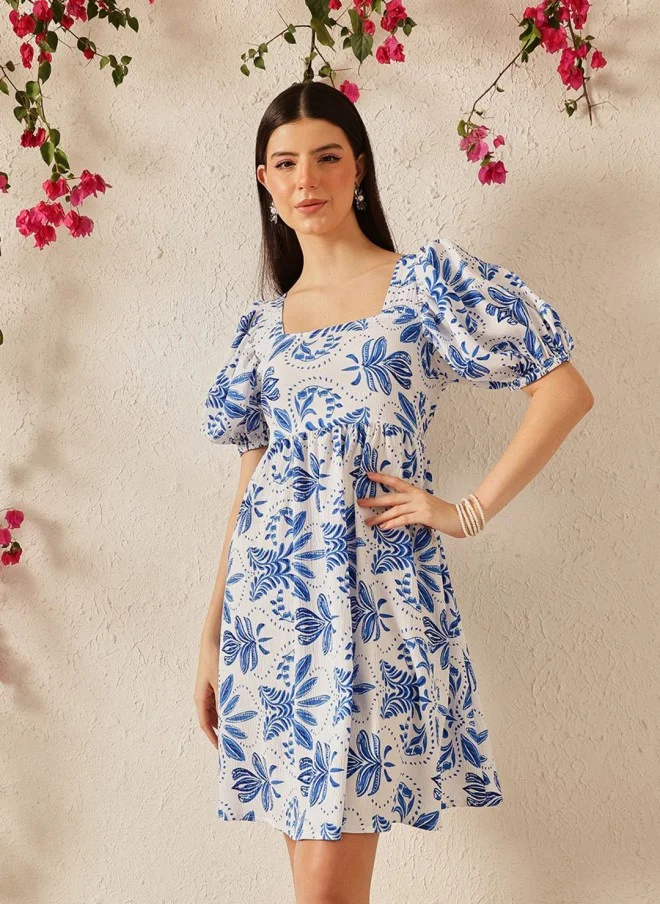 STREET 9 Floral Printed Fit & Flare Dress for Women