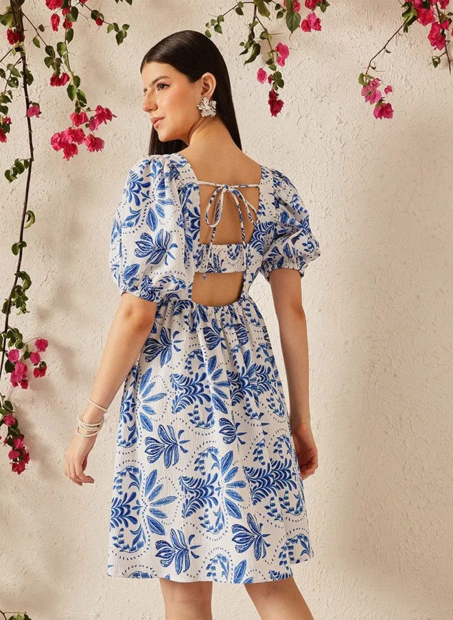 STREET 9  Floral Printed Fit & Flare Dress for Women for Women | Best Price UAE