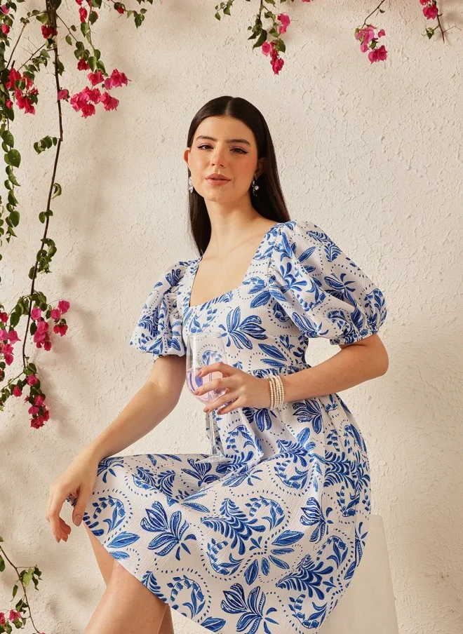 STREET 9  Floral Printed Fit & Flare Dress for Women for Women | Best Price UAE