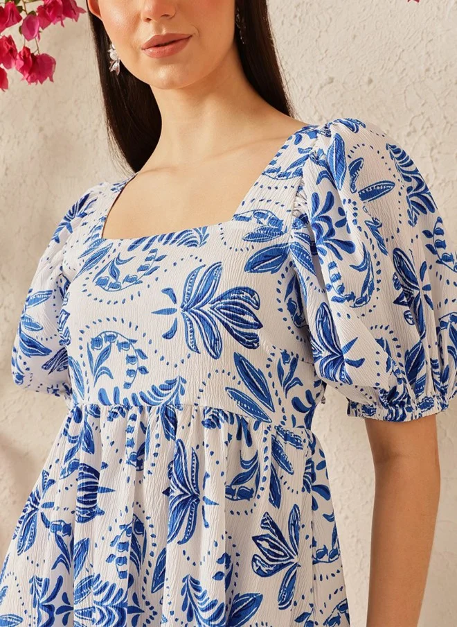 STREET 9 Floral Printed Fit & Flare Dress for Women