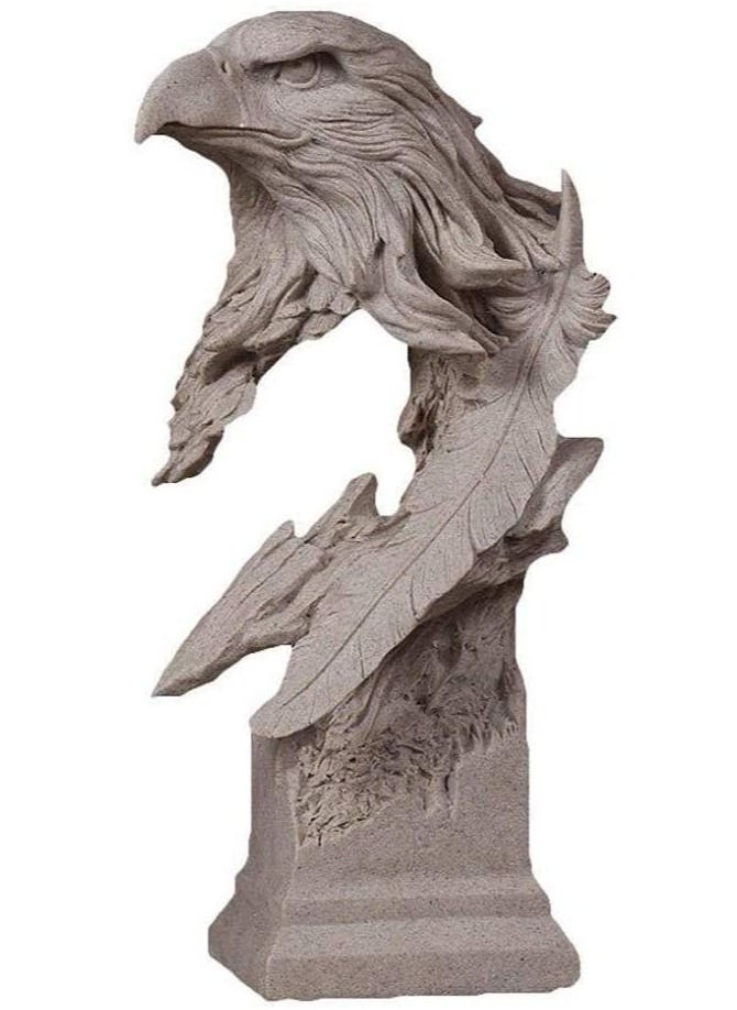 Generic Resin Hawk Eagle Head Statue Sculpture Ornament Collectible Figurine Craft Furnishing for Home Décor  - Image 1
