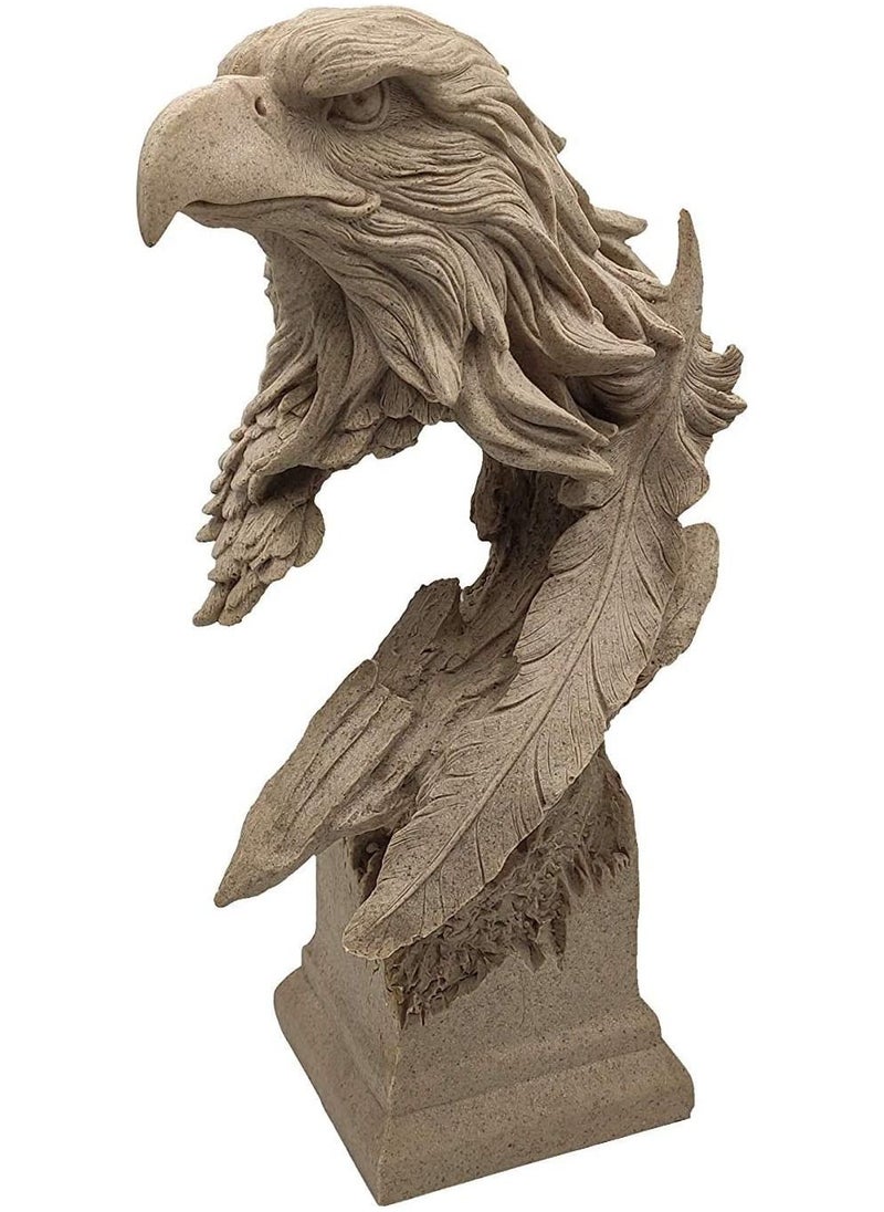 Generic Resin Hawk Eagle Head Statue Sculpture Ornament Collectible Figurine Craft Furnishing for Home Décor  - Image 2