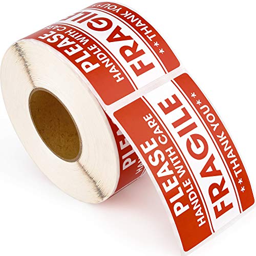 Methdic 2"x 3" Fragile Stickers 500 Labels Per Roll Strong Adhesive (Handle with Care,Do Not Drop,Thank You) Labels for Shipping and Moving - Image 2
