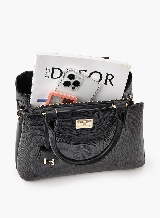 Flora Bella By Shoexpress Textured Tote Bag with Double Handle