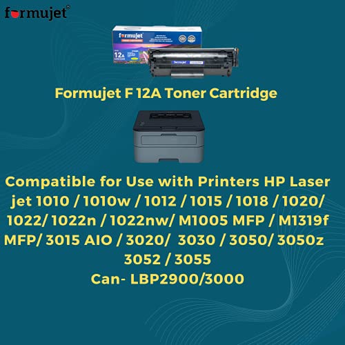 Formujet 12A Toner Cartridge Super Saver Q2612A ( 1pc ), Compatible for HP Laserjet - 1010, 1012, 1015, 1018, 1020, 1022, 1022n, 3020, 3030, 3050, 3052, 3055, M1300, M1319f Canon 2900 - Image 3