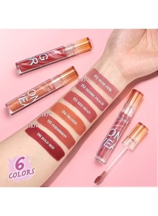 Banxeer Marble Texture Matte Finish Super Stay Lip Gloss For Girls 05 Persimmon - Image 4