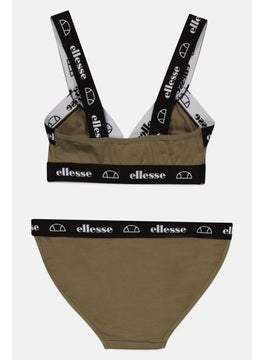 Ellesse Women 2 Pieces Bralette And Underwear Set, OliveBlack  - Image 2