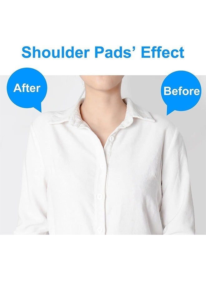 2 Pairs Shoulder Pads Silicone Soft Non slip Self Adhesive Invisible Brace Pads Right Angle Beauty Width Enhancer for Women Men's Suit Jacket Support (Transparent+Color) - Image 5
