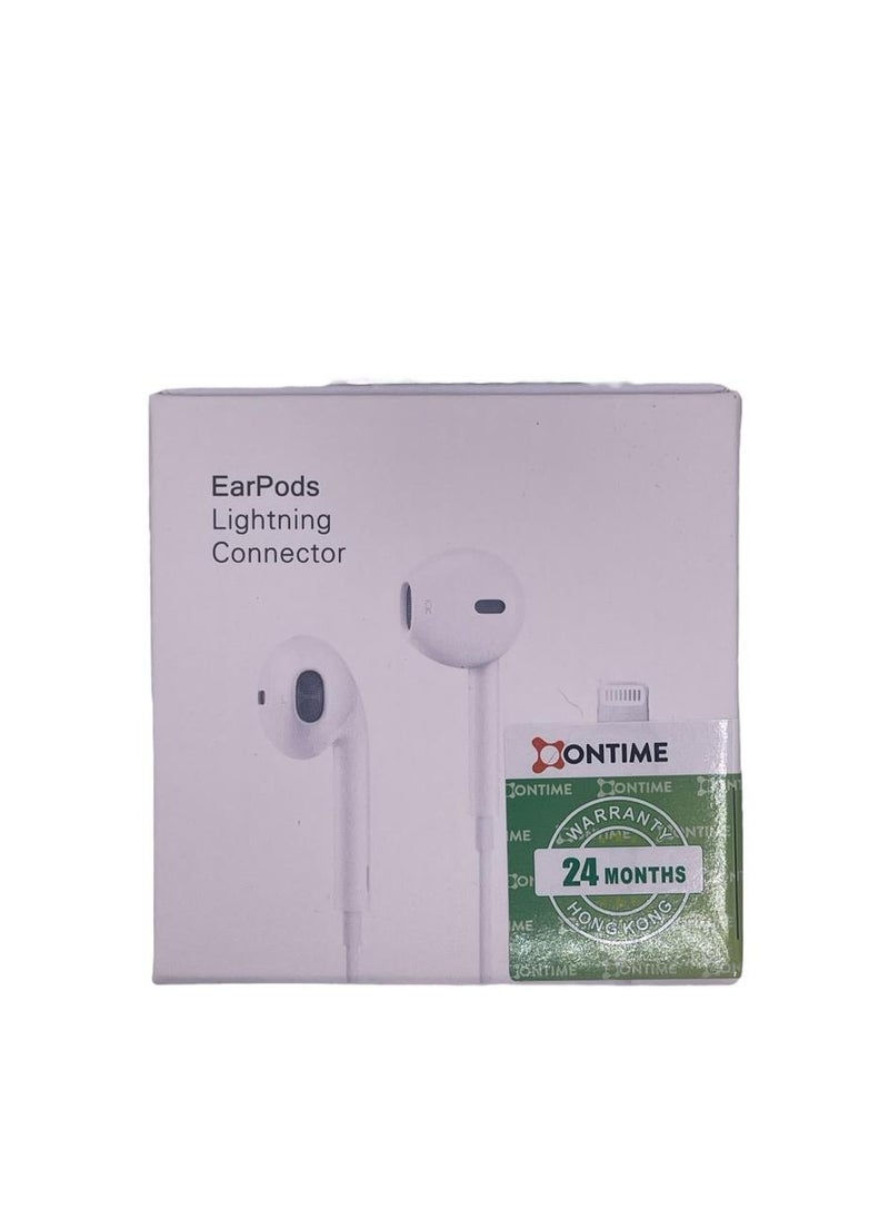 Ontime - Earphone Wired High Quality For Apple iPhone White - Image 1