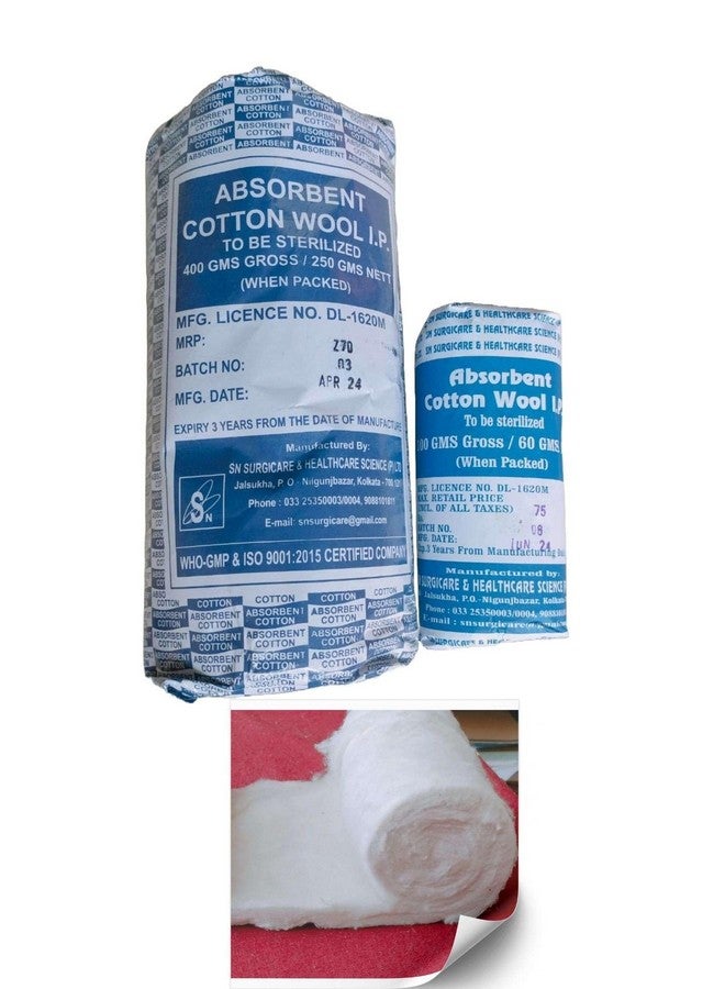 Absorbent Cotton Roll (500 Gram Gross High Quality - Ideal for Makeup Removal,Medical Use - CE & ISO Certified (Pack Of 1) - Image 4