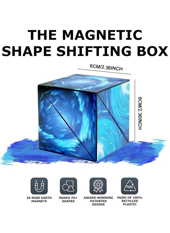 Generic - 4Pcs Shape Shifting Box, Infinity Cube Box, Magnetic Geometry Rubik's Cube, Collapsible 3D Decompression Box Set, Educational Toy for Kids Adults - Image 1