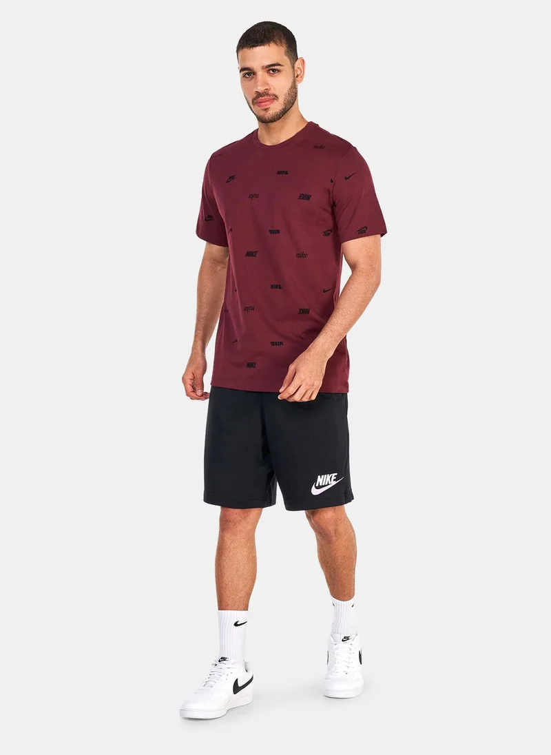 Nike Men's Sportswear Club Allover Print T-Shirt