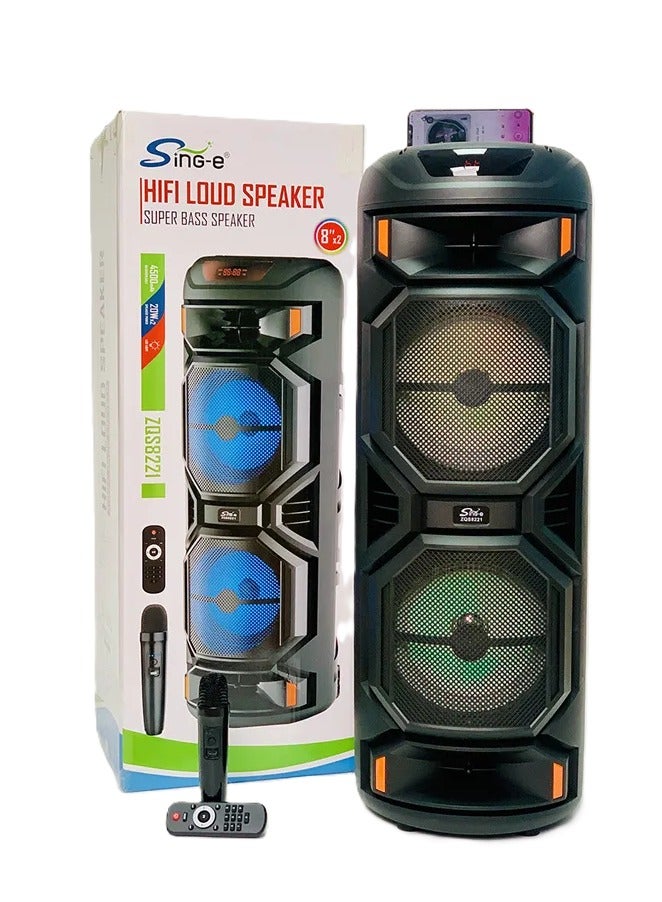 singe Wireless Bluetooth Speaker, Stereo Sound, FM Radio, TF Memory, USB Input, Mic Input rechargeable - Image 1