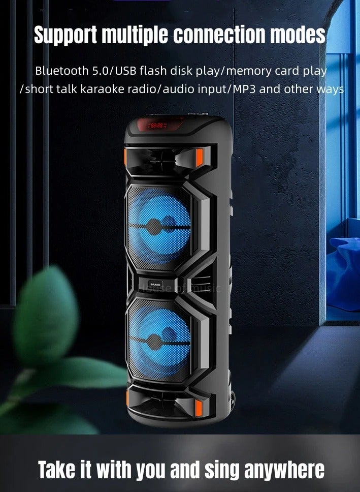 singe Wireless Bluetooth Speaker, Stereo Sound, FM Radio, TF Memory, USB Input, Mic Input rechargeable - Image 3