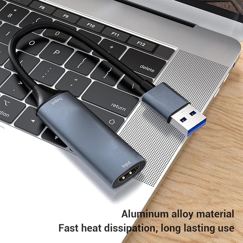 بطاقة تحويل HDMI إلى USB C، تدعم تسجيل فيديو بدقة 4K بمعدل 30 إطارًا في الثانية أو 1080p بمعدل 60 إطارًا في الثانية، قابلة للتشغيل التلقائي ومتوافقة مع برامج مثل OBS وأجهزة الكمبيوتر - Image 2