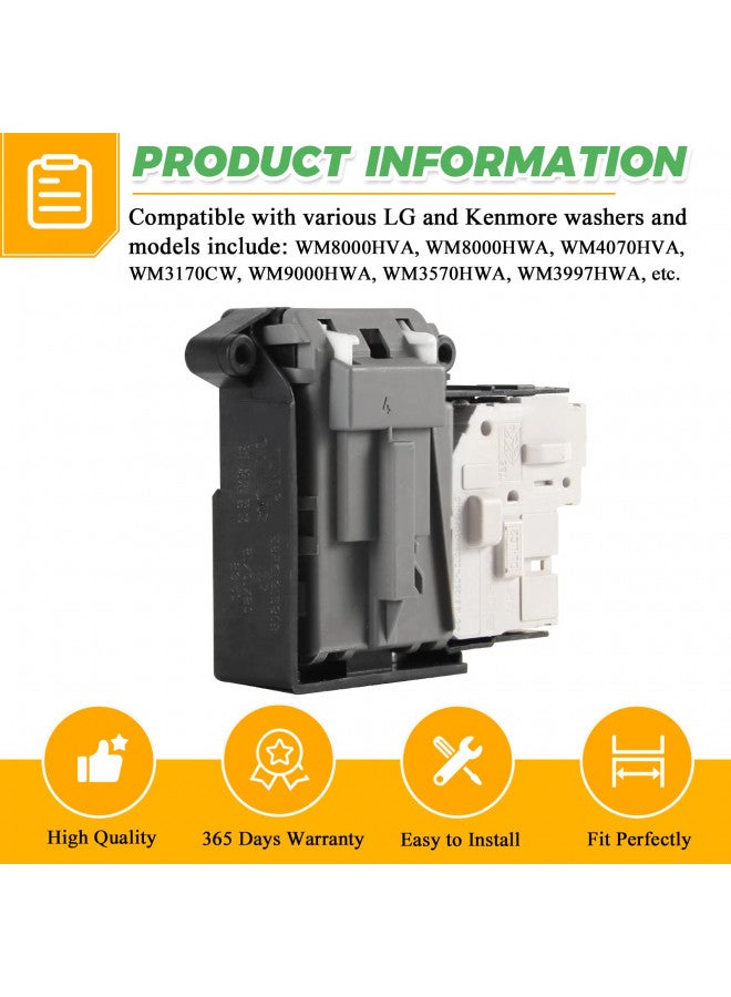 Techecook EBF61315802 Washer Door Lock Switch Replacement Part by Techecook - Compatible for ken-more Washer Door Switch & l-g Washer Lock Switch - Replace 2667085 AP5672154 PS7792232 EBF62534401  - Image 1