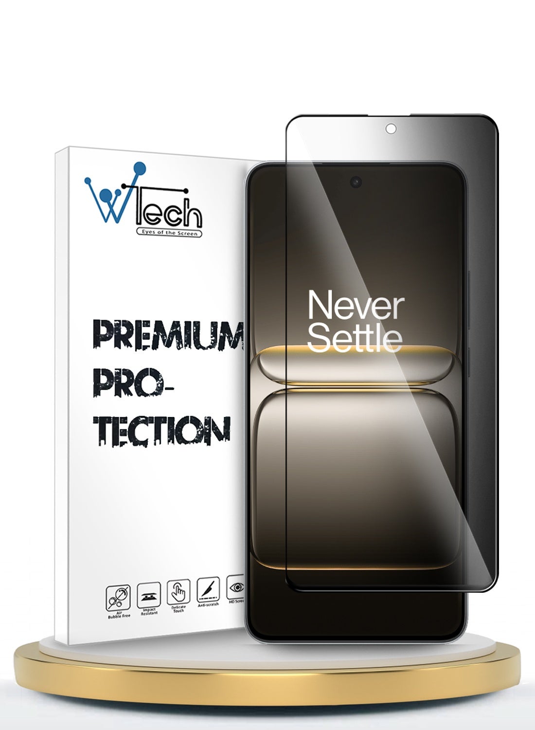OnePlus Nord 5 5G 2025 Premium E2E Series Privacy Full Glue Full Cover Tempered Glass Screen Protector (MSGECP) - Clear/Black