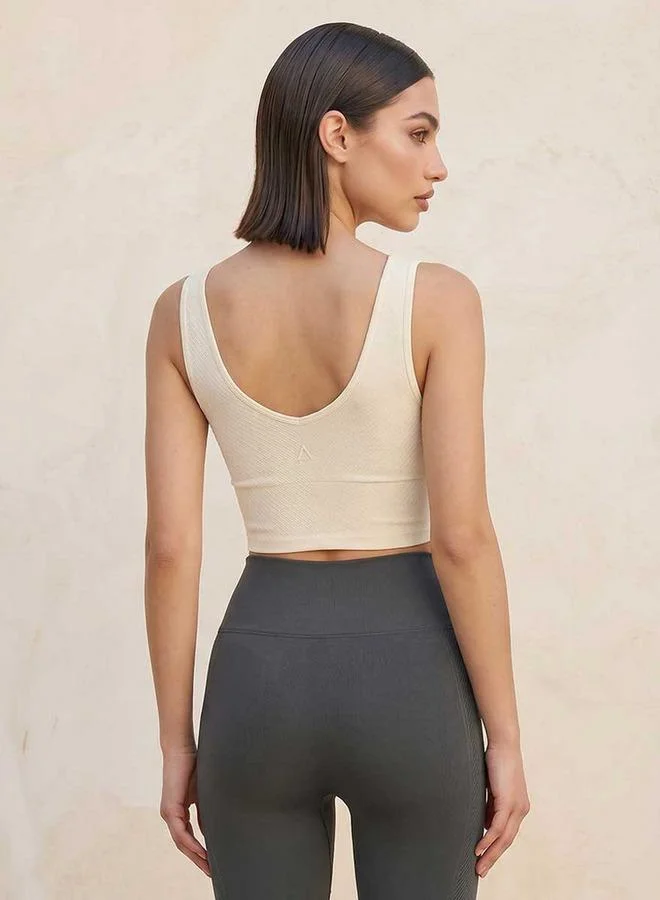 Splash Active WHITE Soft Touch V neck Sports Bra for Women | Best Price UAE