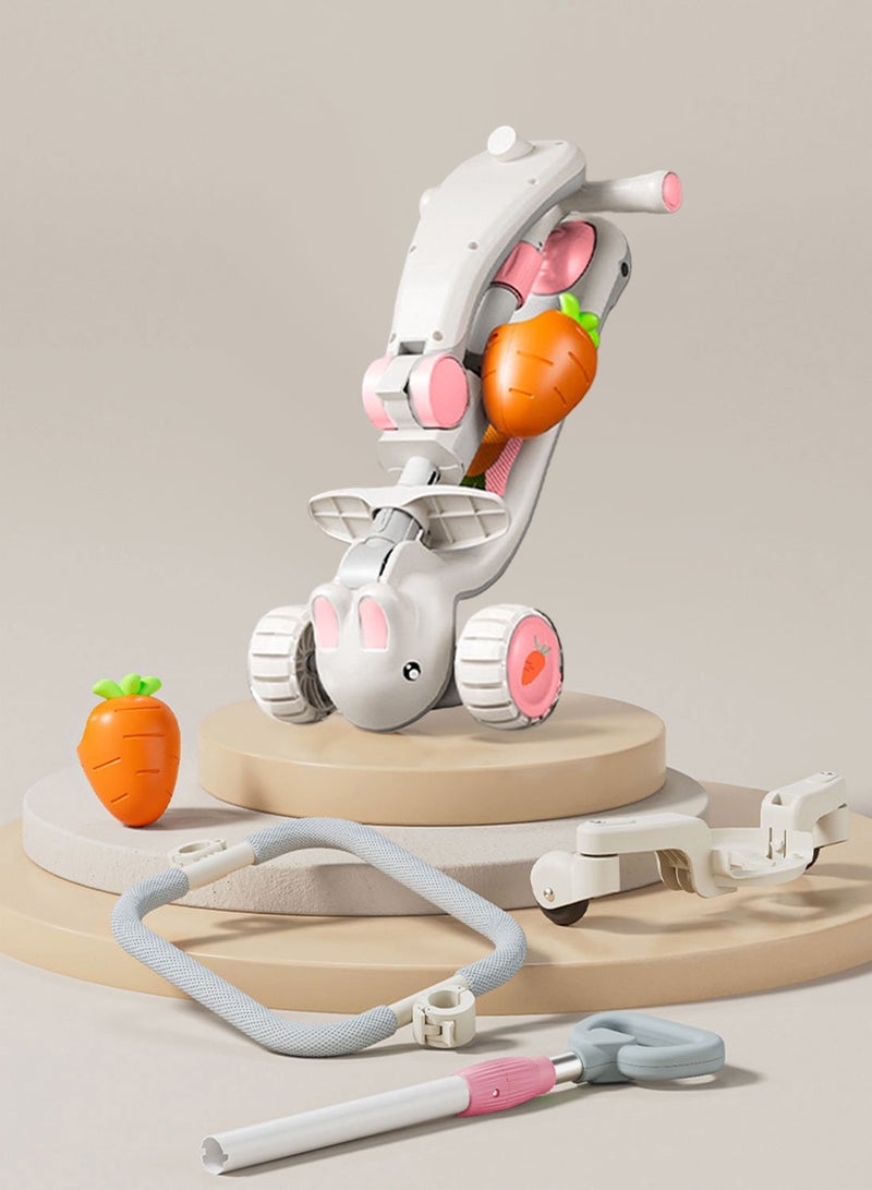 MaBaby 6-in-1 Children's Scooter with Flashing Light Wheels, for 1-12 years Baby Boys and Girls, with Adjustable Handle, Seat and Storage Basket - Image 4