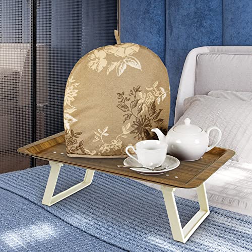 Freelance Nature Kraft Bed Serving Tray with Foldable Legs, Beige 37x53cm - Study Laptop Lap Desk, Non-Slip Surface - Kitchen & Dining/Coffee Table Trays for Breakfast/Food/Tea - Brown, Made in Europe - Image 1