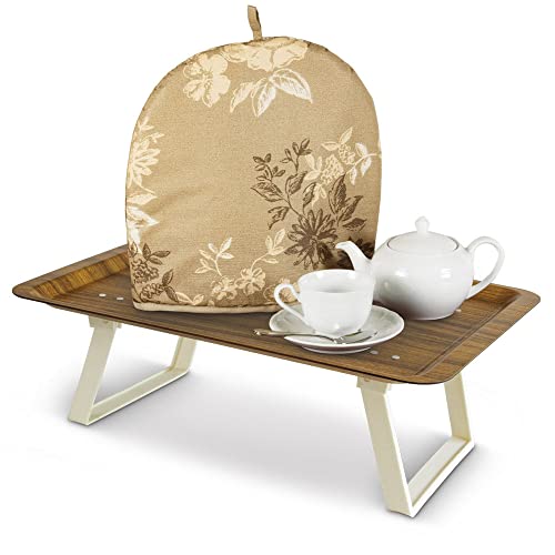 Freelance Nature Kraft Bed Serving Tray with Foldable Legs, Beige 37x53cm - Study Laptop Lap Desk, Non-Slip Surface - Kitchen & Dining/Coffee Table Trays for Breakfast/Food/Tea - Brown, Made in Europe - Image 2