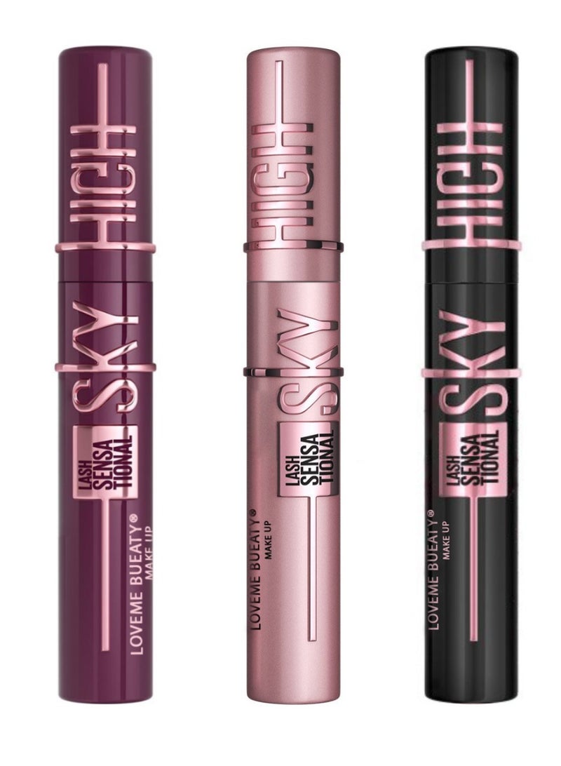 LOVEME BEAUTY MASCARA LASH WATERPROOF 3PCS