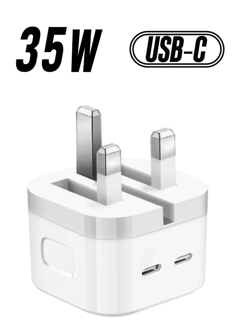 SHOPI 35W Dual Ports Fast Charging USB-C+C Power Adapter USB-C To Lightning Cable For Apple iPhone 14 13 Series  - Image 1