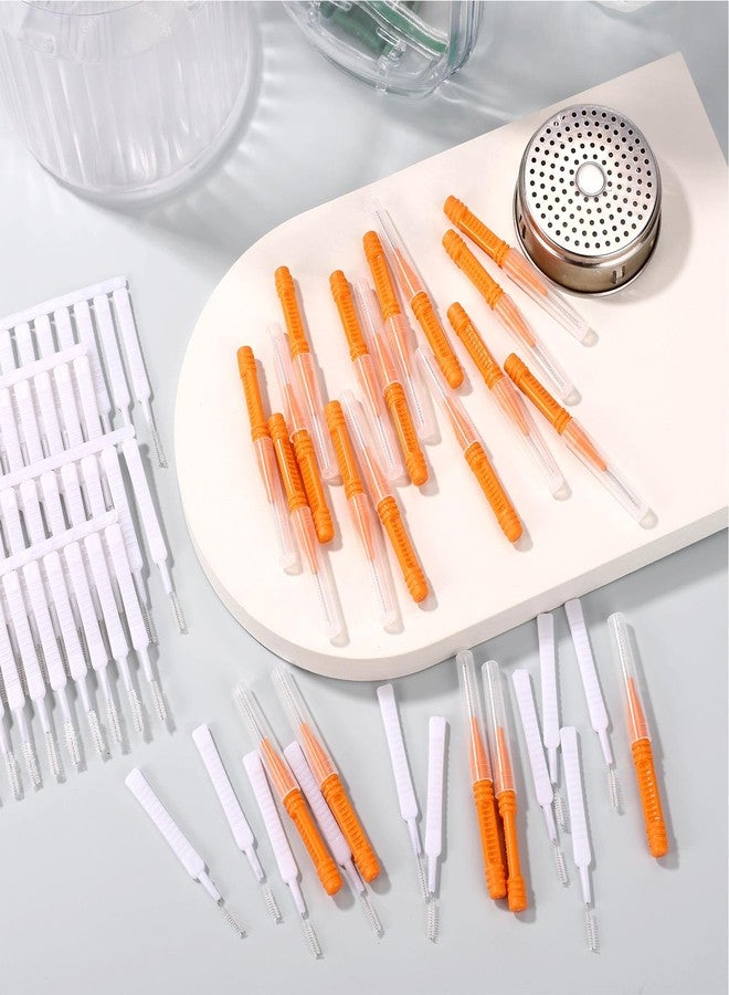 lasuroa 80pcs Shower Head Cleaning Tools, Including 30 Clean Brushes & 50 Shower Head Hole Cleaner Picks Practical Unclogger Tools for Small Holes Sink Gaps (Orange & White - Image 3