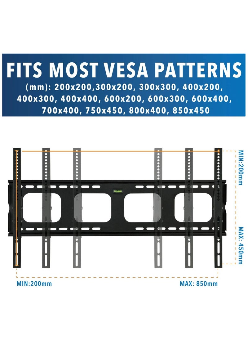 ELTRAZONE TV Wall Mount Bracket for 40-70 inch LCD, LED, or Plasma Flat Screen TV - Super-Strength Load Capacity 220 lbs - 15 Degree Tilt Up & Down, Max VESA 850x450 Free 6 ft HDMI Cable  - Image 3