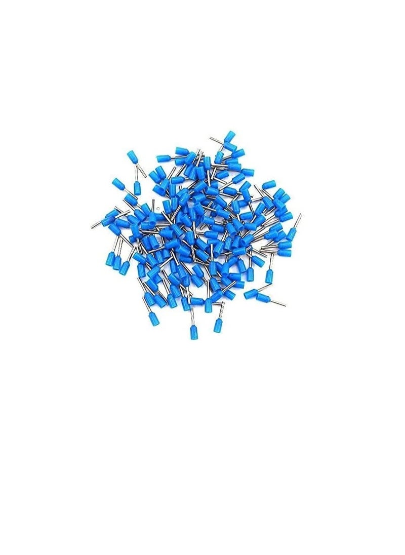 Generic Insulated Ferrules Terminal Block Cord End Wire Tubular Connector Electrical Crimp Cable Lugs Terminal Cable Crimp Cable Sleeve for Wire Connection Pack of 100 1.5mm  E1508, Blue  - Image 2