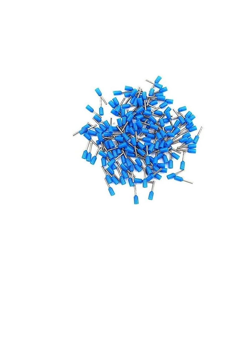 Generic Insulated Ferrules Terminal Block Cord End Wire Tubular Connector Electrical Crimp Cable Lugs Terminal Cable Crimp Cable Sleeve for Wire Connection Pack of 100 1.5mm  E1508, Blue  - Image 3