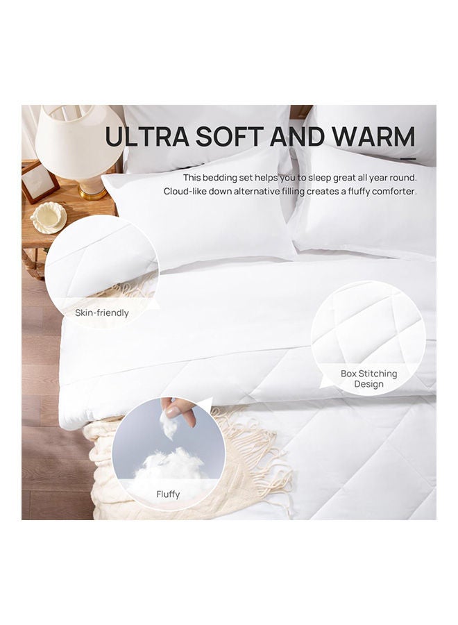 Signoola Diamond Microfiber Heavy Comforter, 4.5 kg ,Set of 1 Comforter (240 cm x 250 cm), Super Soft Double Bed Blanket for Winter White Color .