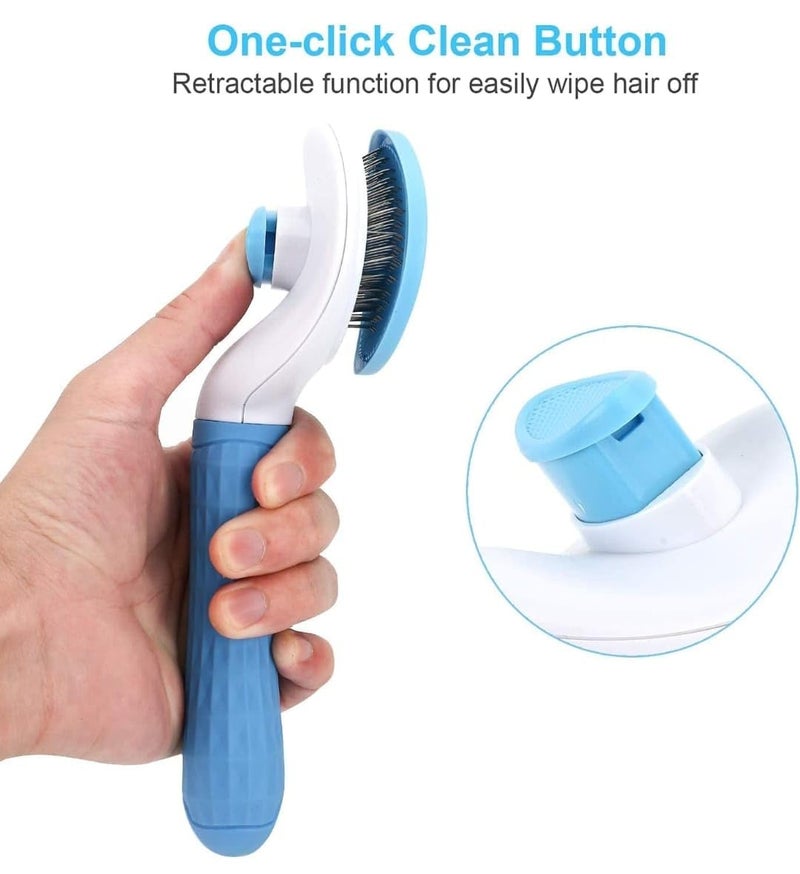FLOPRO Pet Fur Removal Brush, Blue and White - Image 3