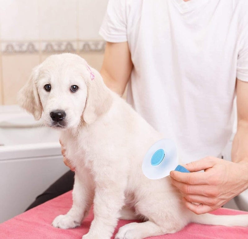 FLOPRO Pet Fur Removal Brush, Blue and White - Image 5