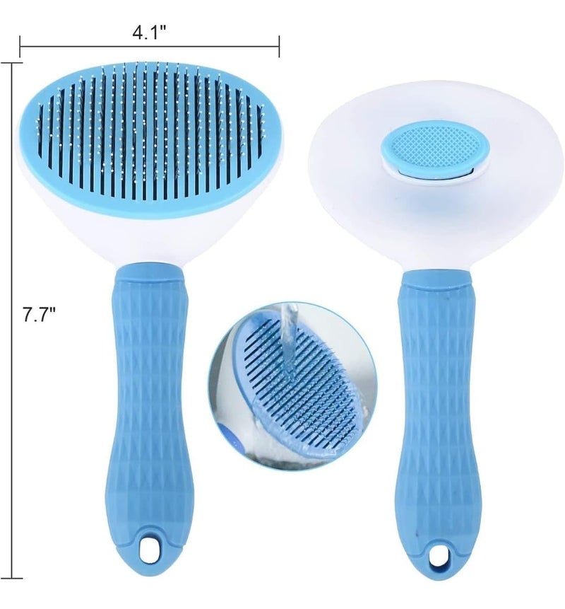 FLOPRO Pet Fur Removal Brush, Blue and White - Image 4