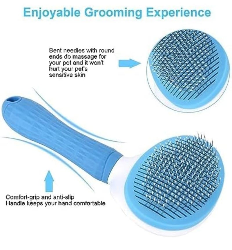 FLOPRO Pet Fur Removal Brush, Blue and White - Image 2