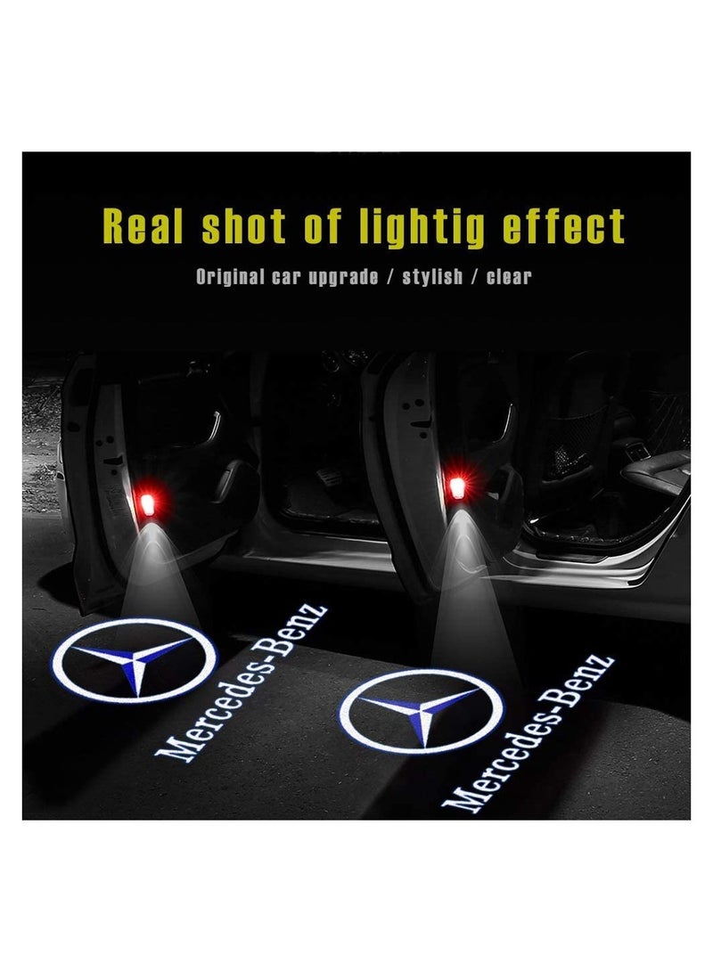 Loquat Car Door Lights Logo Projector Ghost Shadow Light Compatible with Mercedes Benz A B C E M G AMG C63 W176 W246 W205 W212 W213 W166 Car - Image 3