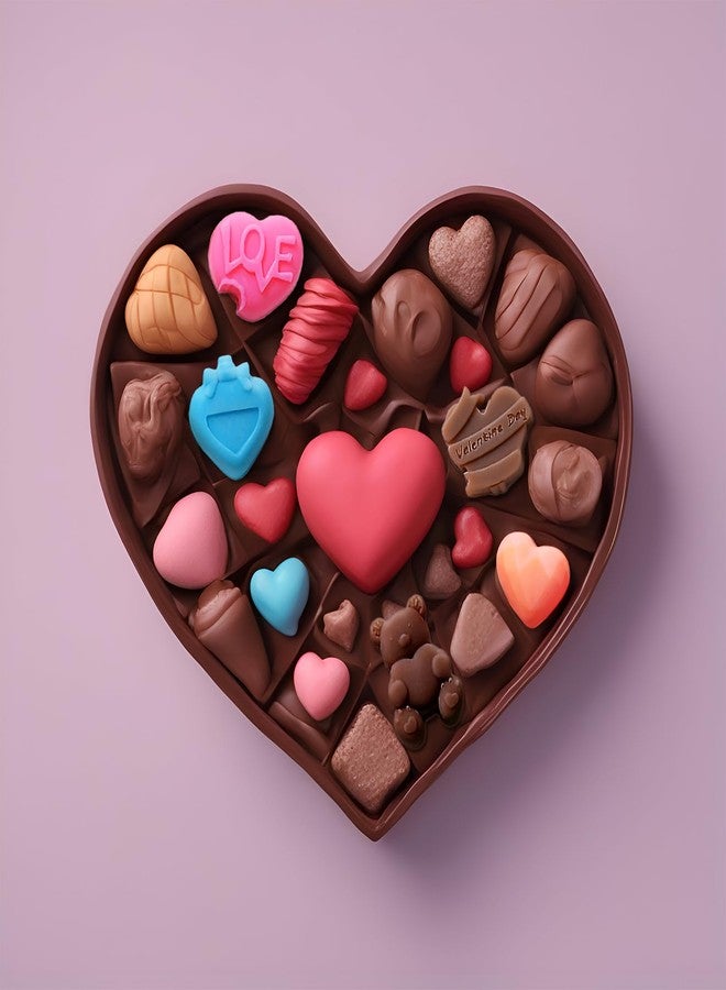 LLPMutu 4PCS Mother's Day Mold Heart Shape Silicone Molds Mother's Day Silicone Molds Non-Stick Baking Molds for Valentine's Day Wedding Party Supplies Cake Chocolate Fondant Candy Cookie Soap Wax Making - Image 2