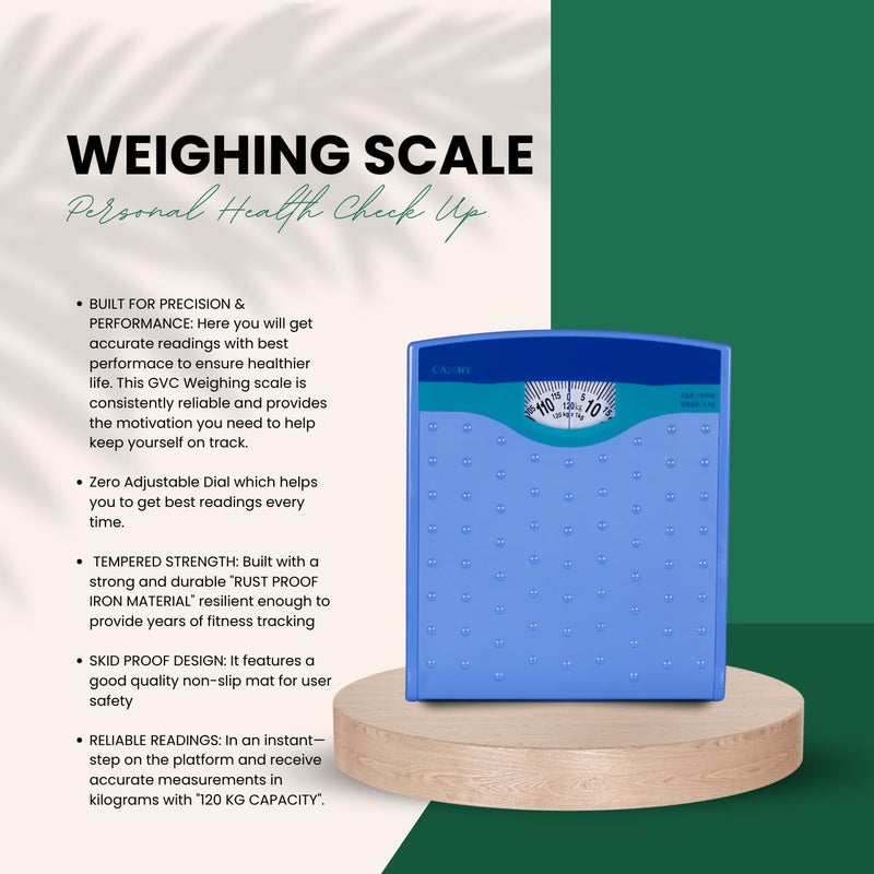 GVC Large Surface Iron-Analog Weighing Scale - Bathroom Weight Machine - Image 5