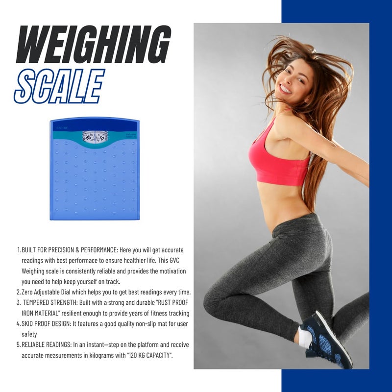 GVC Large Surface Iron-Analog Weighing Scale - Bathroom Weight Machine - Image 4