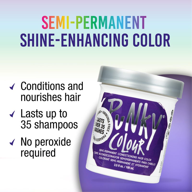 Punky Plum Semi Permanent Hair Color - Vegan & Cruelty-Free Conditioning Hair Dye, Lasts Up to 35 Washes, 3.5 fl oz - Image 2